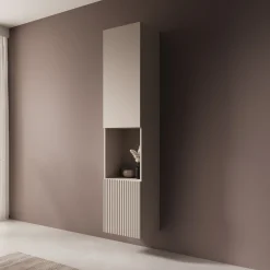 Cruzar 2 - Vitrinekast - Beige - 40x30x180 cm