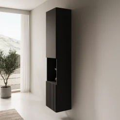 Cruzar 2 - Vitrinekast - Zwart - 40x30x180 cm