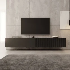Cruzar - TV-Meubel - Zwart - 200x30x31 cm
