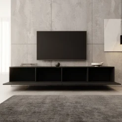 Cruzar - TV-Meubel - Zwart - 200x30x31 cm