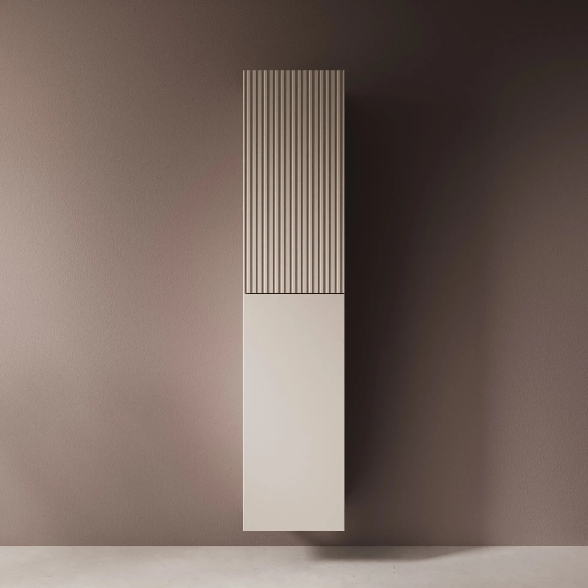 Cruzar - Vitrinekast - Beige - 40x30x180 cm