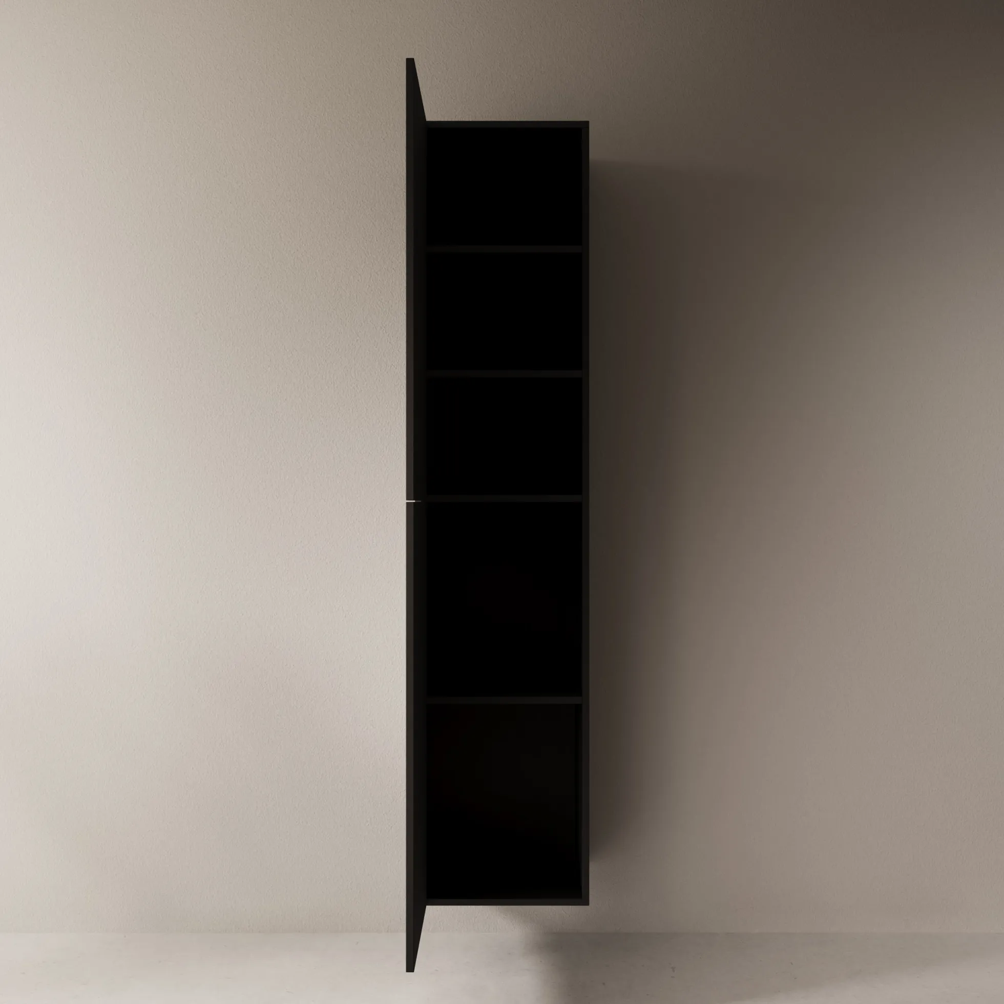 Cruzar - Vitrinekast - Zwart - 40x30x180 cm