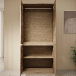 Cuarto - Kledingkast 4-deurs - Eiken - 91x52x198 cm