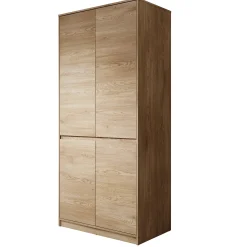 Cuarto - Kledingkast 4-deurs - Eiken - 91x52x198 cm