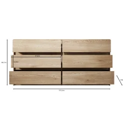 Cuarto - Ladekast - Eiken - 181x40x87 cm