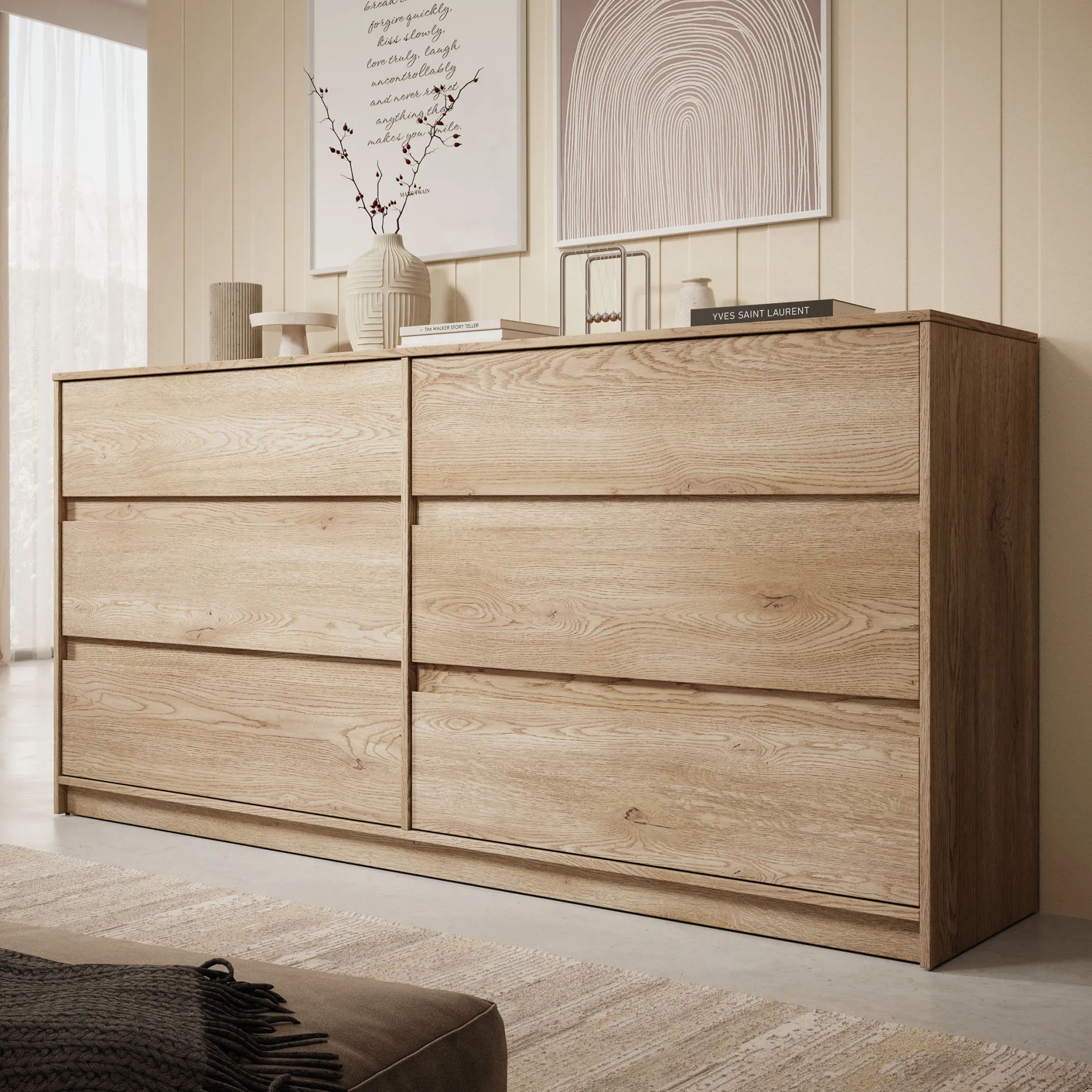 Cuarto - Ladekast - Eiken - 181x40x87 cm