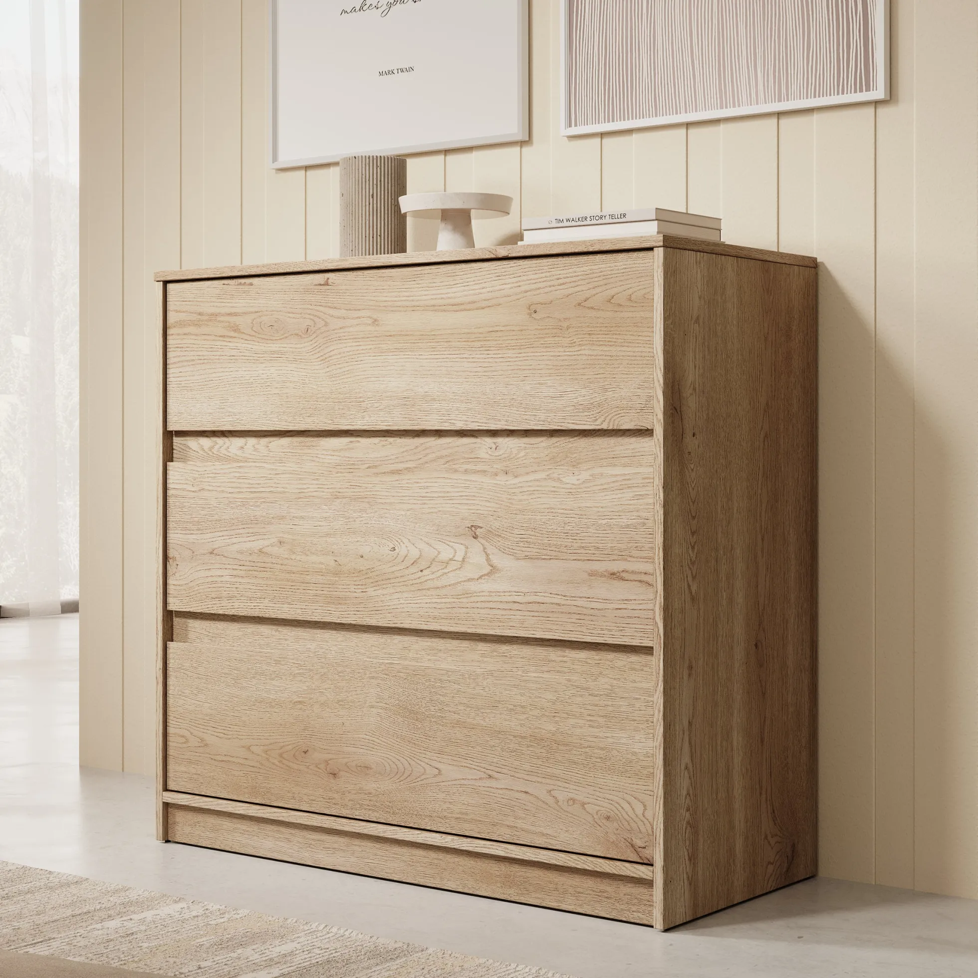 Cuarto - Ladekast - Eiken - 91x40x87 cm