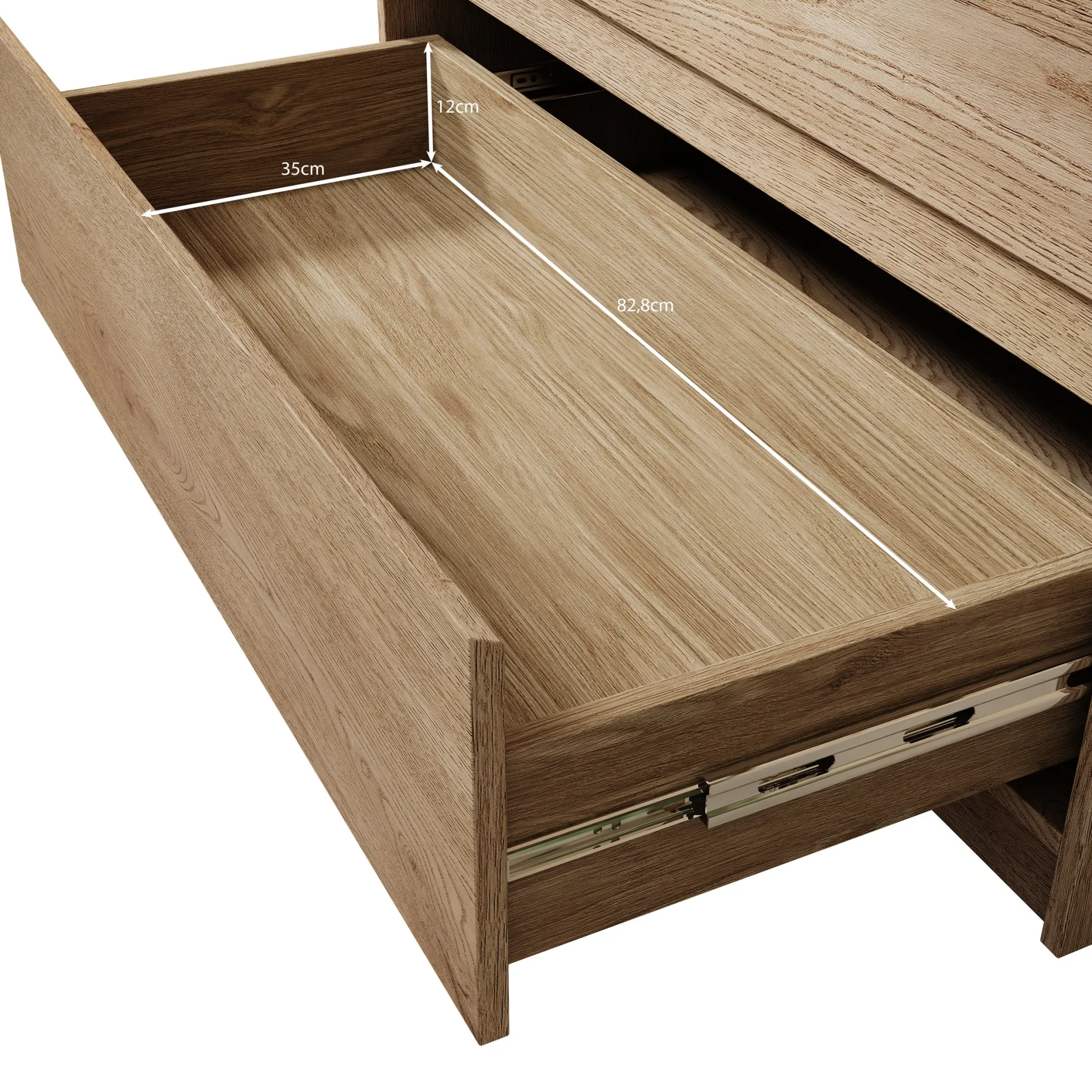Cuarto - Ladekast - Eiken - 91x40x87 cm