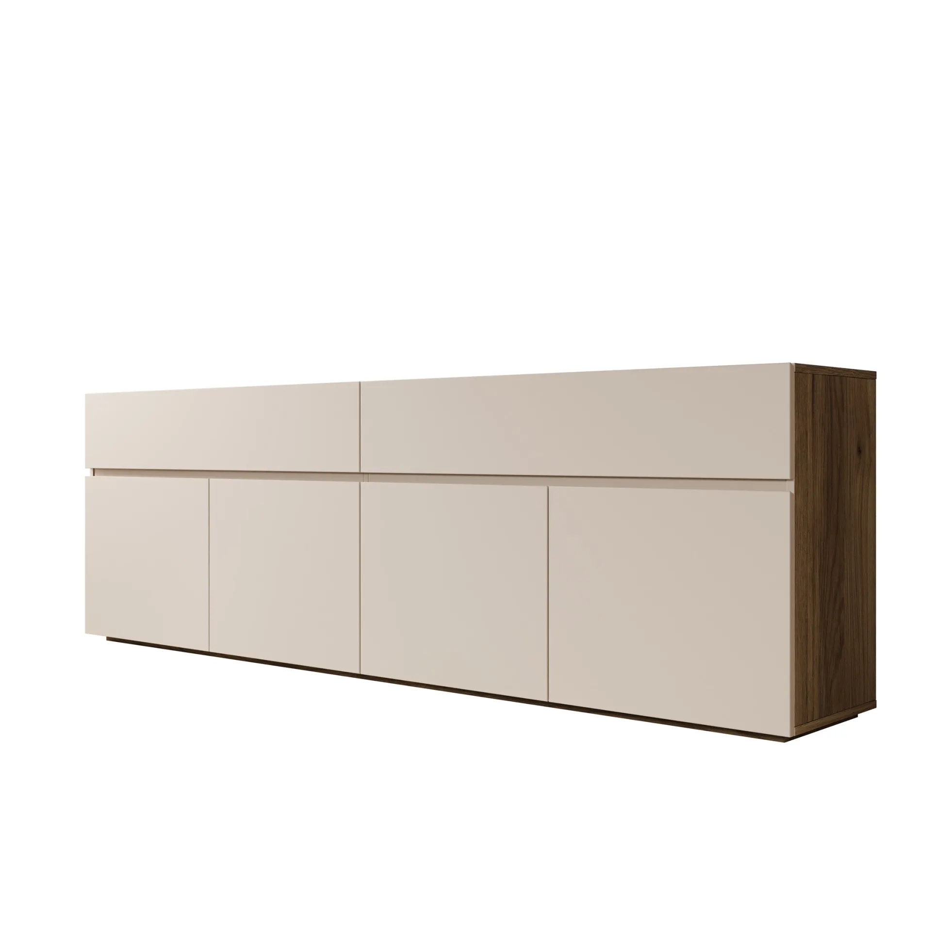 Cumi - Dressoir - Beige/Eikenpatroon - 200x34x64 cm