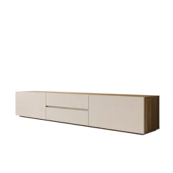 Cumi - TV-Meubel - Beige/Eikenpatroon - 200x34x36 cm