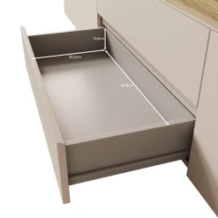 Cumi - TV-Meubel - Beige/Eikenpatroon - 200x34x36 cm