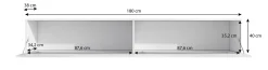 Dario - TV-Meubel met verlichting - Mat zwart - 180 cm