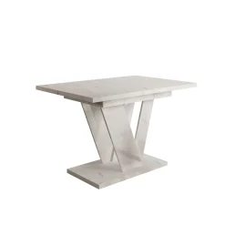 Dayman - Eetkamertafel - Wit/marmerlook - 120x80x76 cm