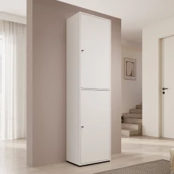 Deacon - Schoenenkast - Wit - 50x33x190 cm