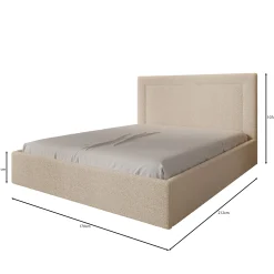 Dejada - Tweepersoonsbed - Beige teddystof - 160x200 cm