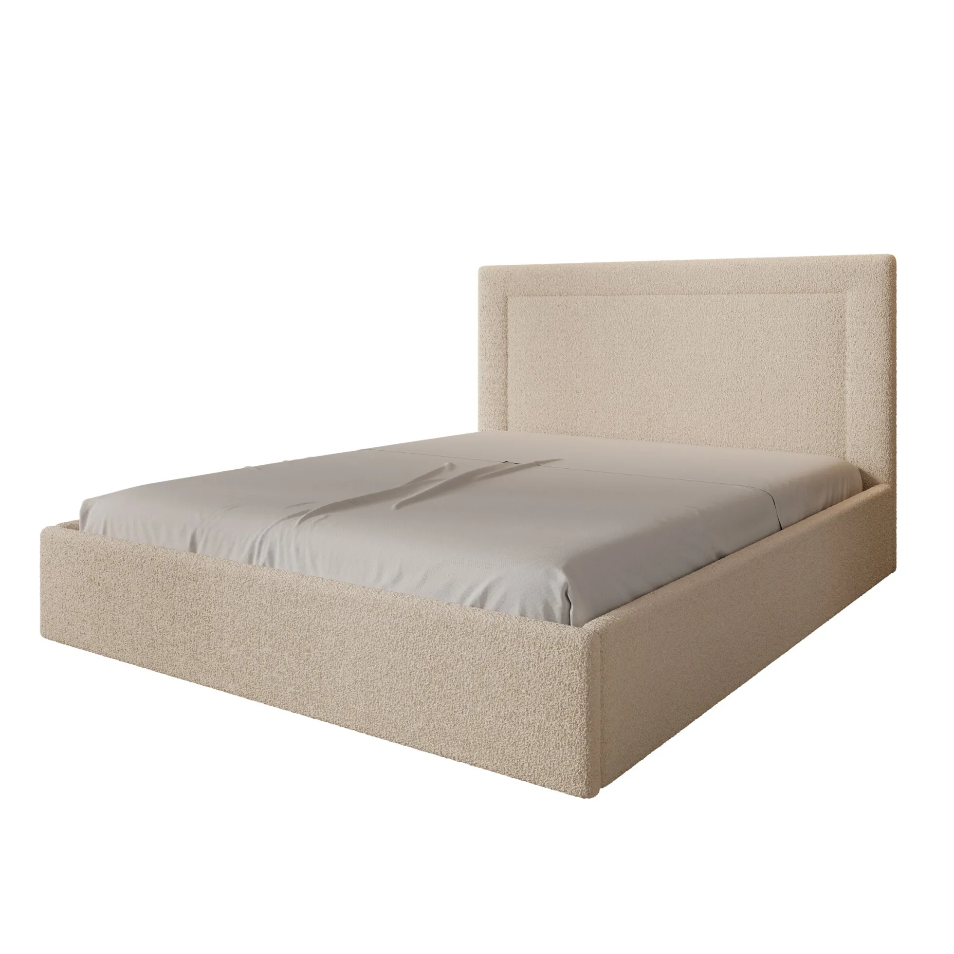 Dejada - Tweepersoonsbed - Beige teddystof - 160x200 cm