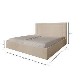 Dejada - Tweepersoonsbed - Beige teddystof - 180x200 cm