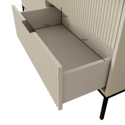 Delaware - Ladekast 8 lades - Beige - 150x40x116 cm