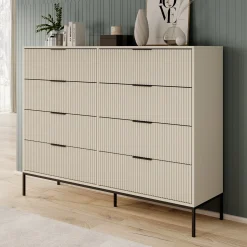 Delaware - Ladekast 8 lades - Beige - 150x40x116 cm