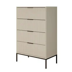 Delaware - Ladekast 4 lades - Beige - 76x40x116 cm