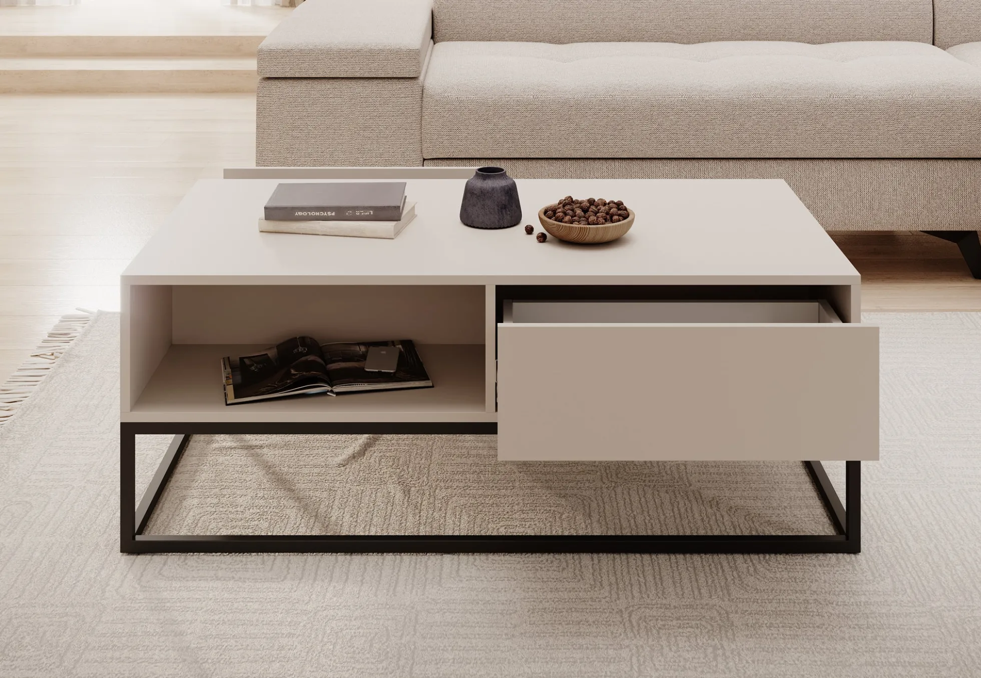 Delta - Salontafel met lades - Beige