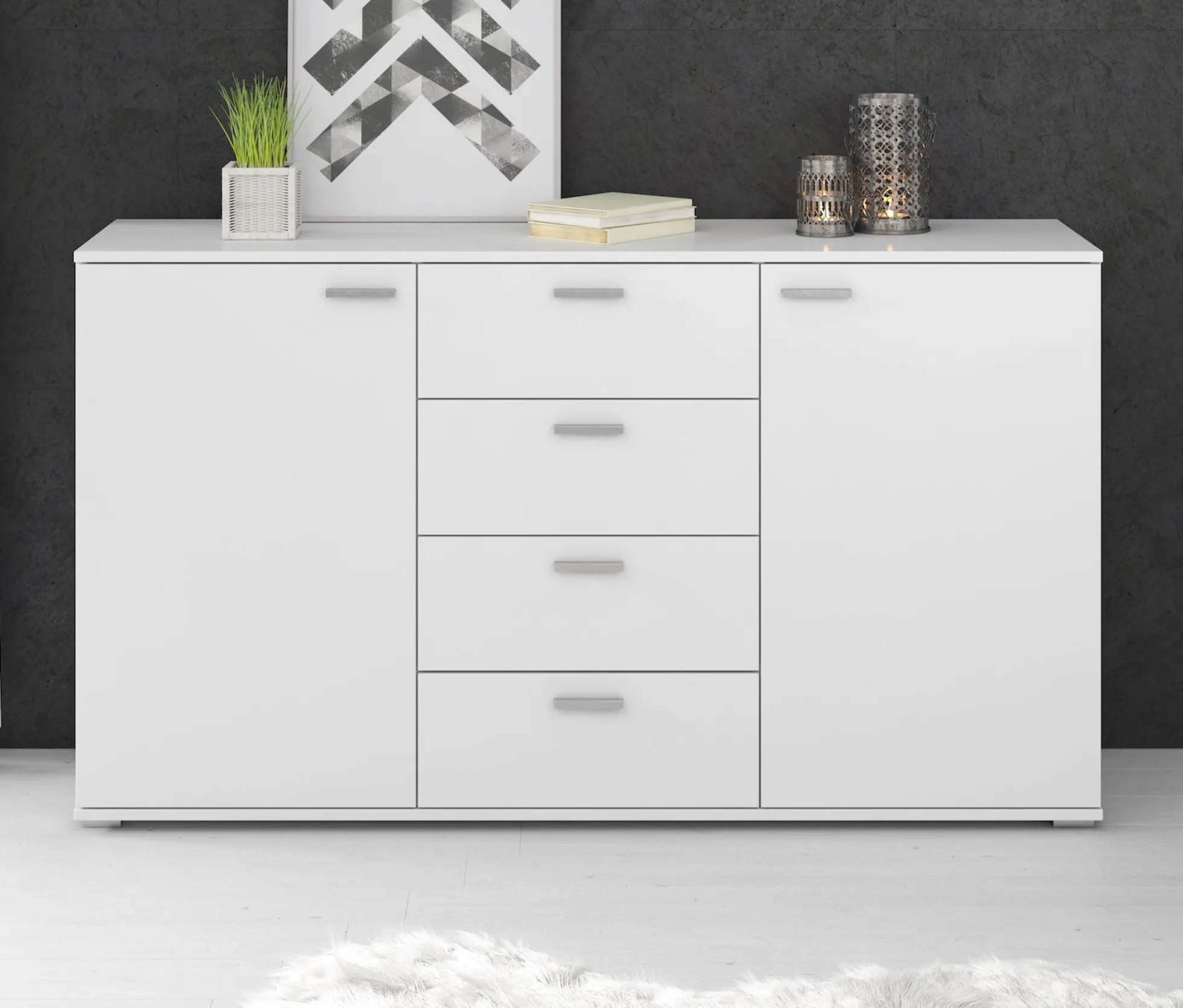 Dento - Dressoir - Wit - 150x40x85 cm