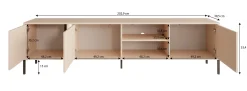 Desert - TV-Meubel met 3 deuren - Beige - 203 cm