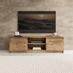 Diaz - TV-Meubel - Eiken - 120x38x36 cm