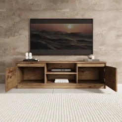 Diaz - TV-Meubel - Eiken - 120x38x36 cm