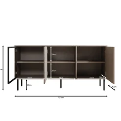 Dimora - Dressoir - Eikenpatroon - 151x40x75 cm