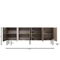 Dimora - Dressoir - Eikenpatroon - 200x40x75 cm