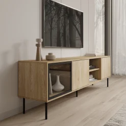 Dimora - TV-Meubel - Eikenpatroon - 201x40x60 cm