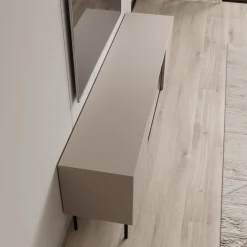 Dimora - TV-Meubel met sfeerhaard - Beige - 183x40x60 cm