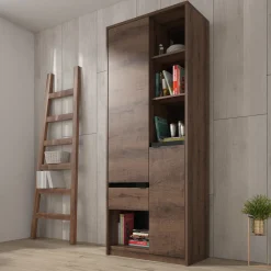 Diplo - Boekenkast - Eiken - 80x40x200 cm