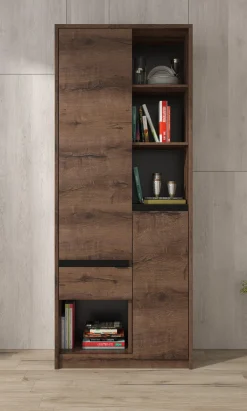 Diplo - Boekenkast - Eiken - 80x40x200 cm