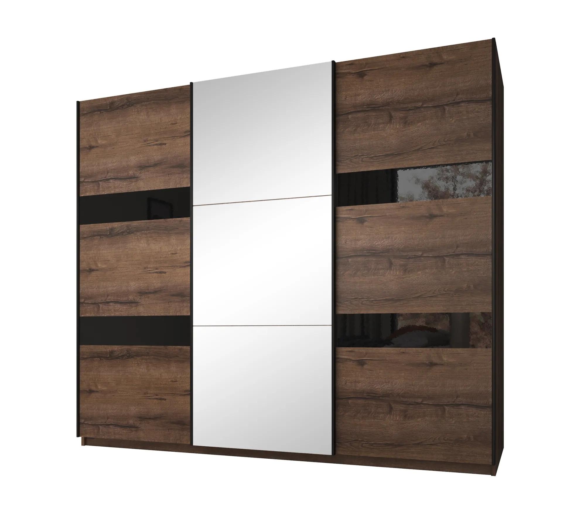 Diplo - Kledingkast met schuifdeuren - Eiken - 250x69x215 cm