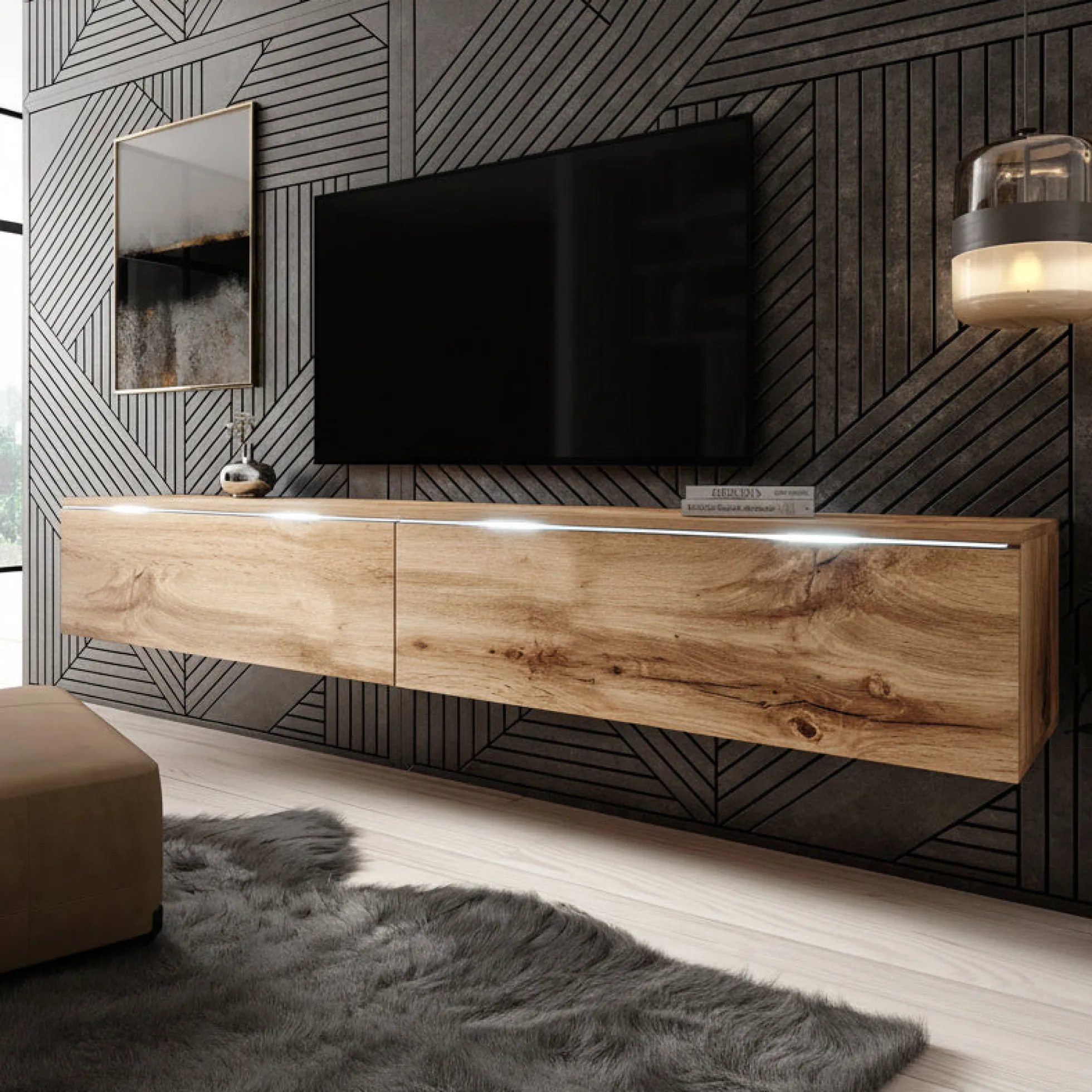 Dixon - TV-Meubel - Eiken - 180 cm