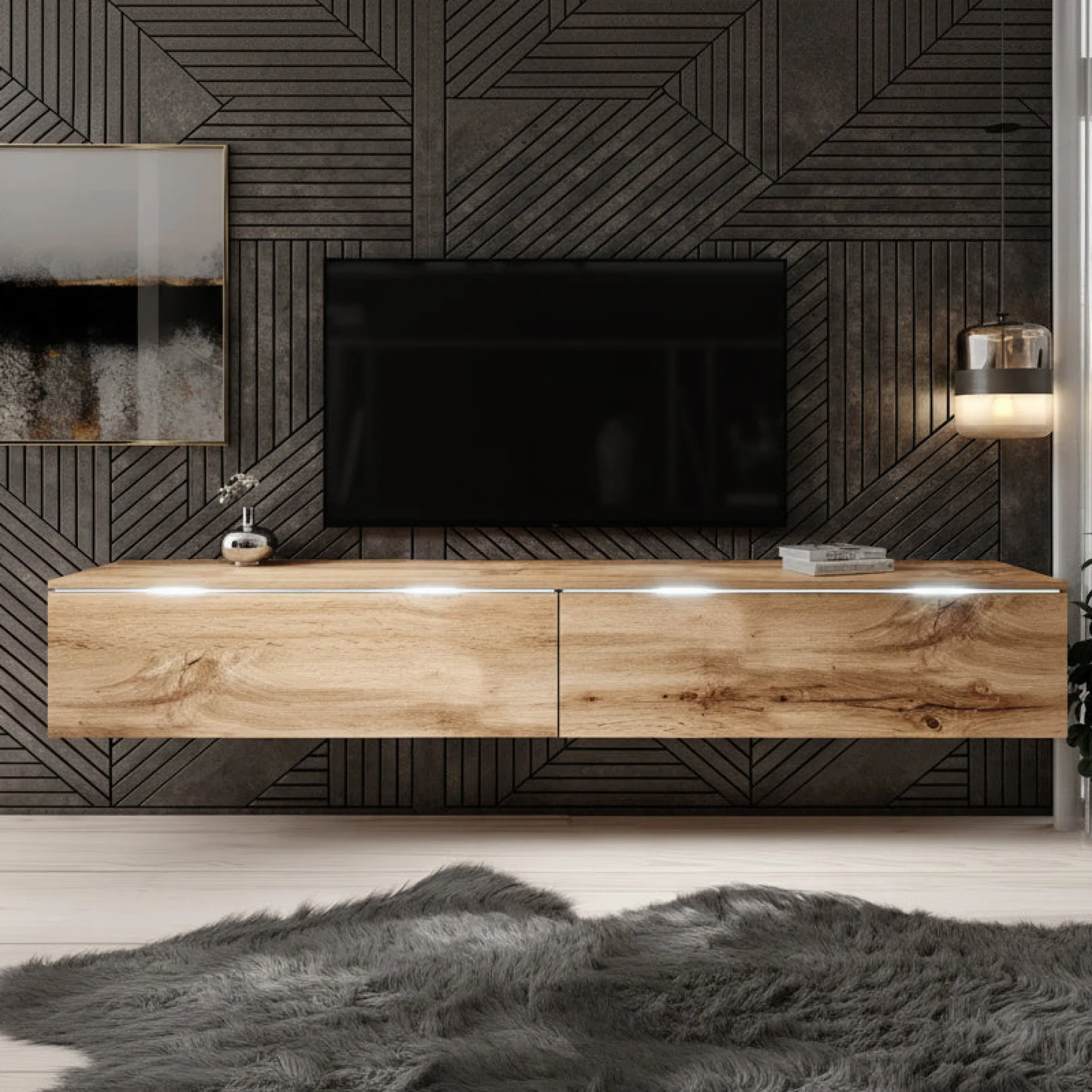 Dixon - TV-Meubel - Eiken - 180 cm