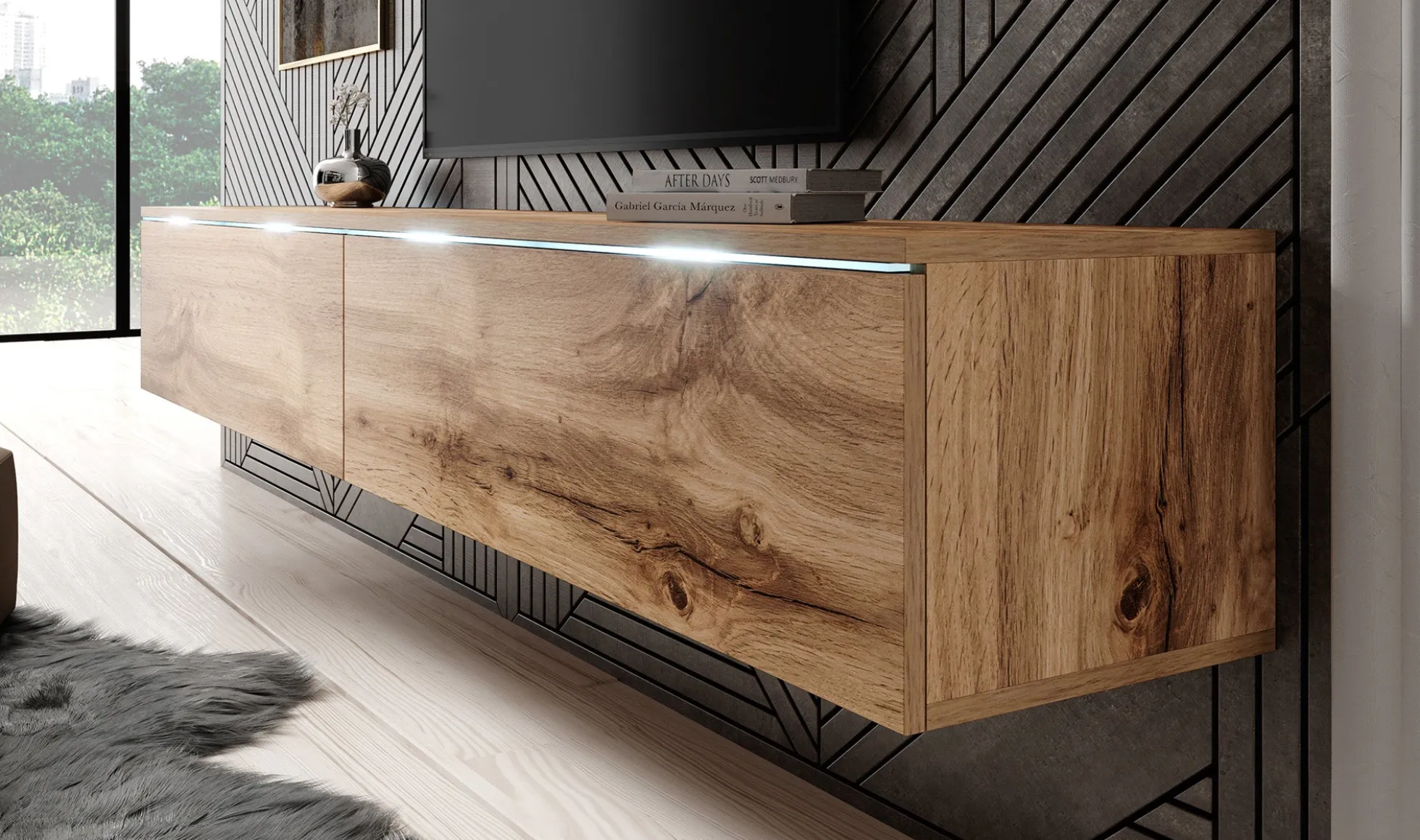 Dixon - TV-Meubel - Eiken - 180 cm