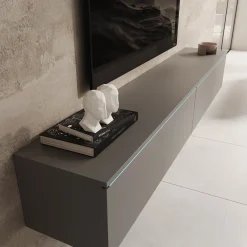 Dixon - TV-Meubel - Grijs - 180x33x30 cm