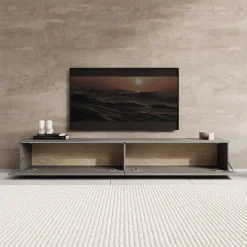 Dixon - TV-Meubel - Grijs - 180x33x30 cm