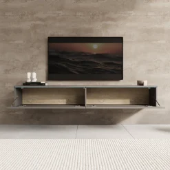 Dixon - TV-Meubel - Grijs - 180x33x30 cm
