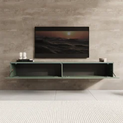 Dixon - TV-Meubel - Groen - 180x33x30 cm