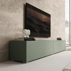 Dixon - TV-Meubel - Groen - 180x33x30 cm