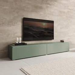 Dixon - TV-Meubel - Groen - 180x33x30 cm