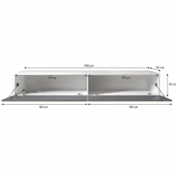 Dixon - TV-Meubel - Mat zwart - 180 cm