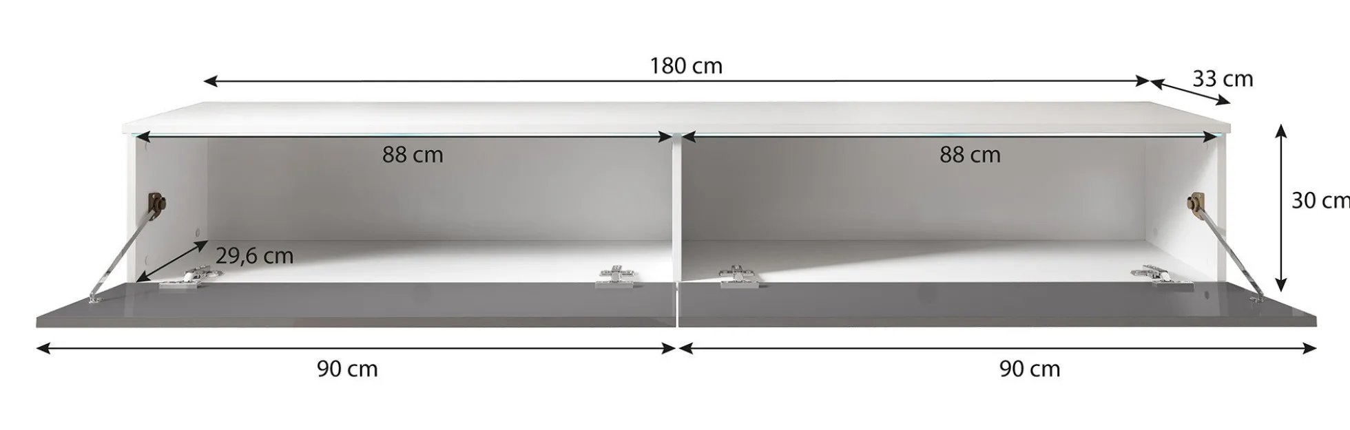 Dixon - TV-Meubel - Old wood - 180 cm