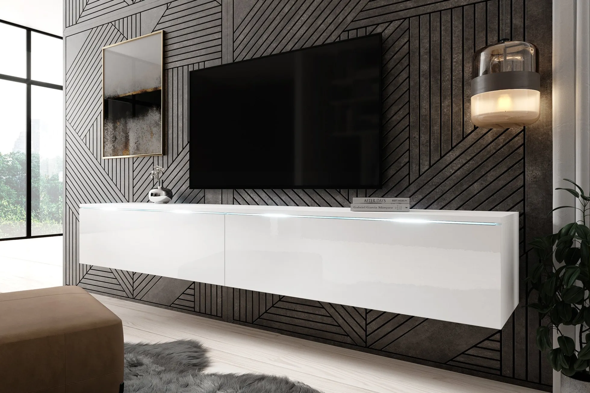 Dixon - TV-Meubel - Wit - 180 cm