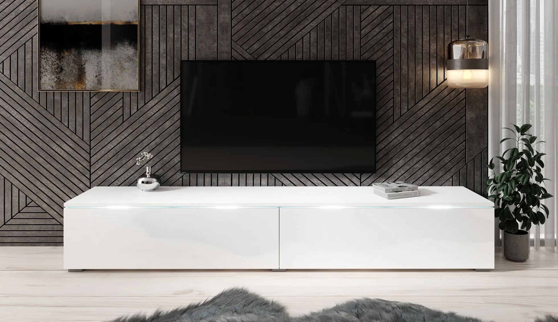 Dixon - TV-Meubel - Wit - 180 cm