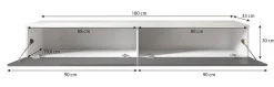 Dixon - TV-Meubel - Wit - 180 cm